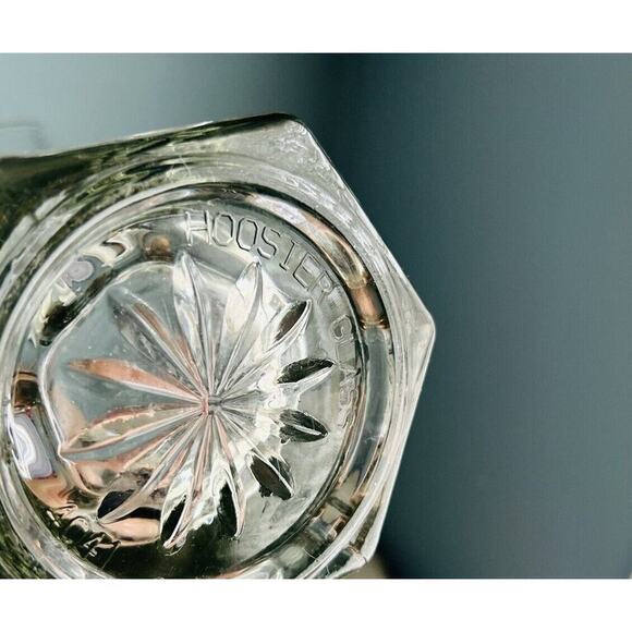 Hoosier Glass Vase 10” Tall Hexagon 6 4041 Clear Heavy Flowers Bouquet Solid - Picture 13 of 14